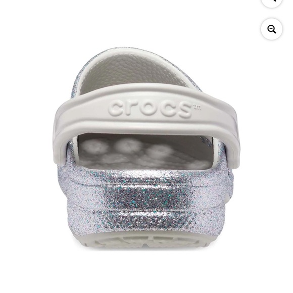 🐊 New Crocs  Silver Glitter Clogs size 6 - Picture 6 of 11